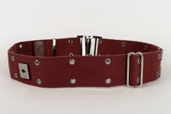 Dior Fabric and Leather Belt