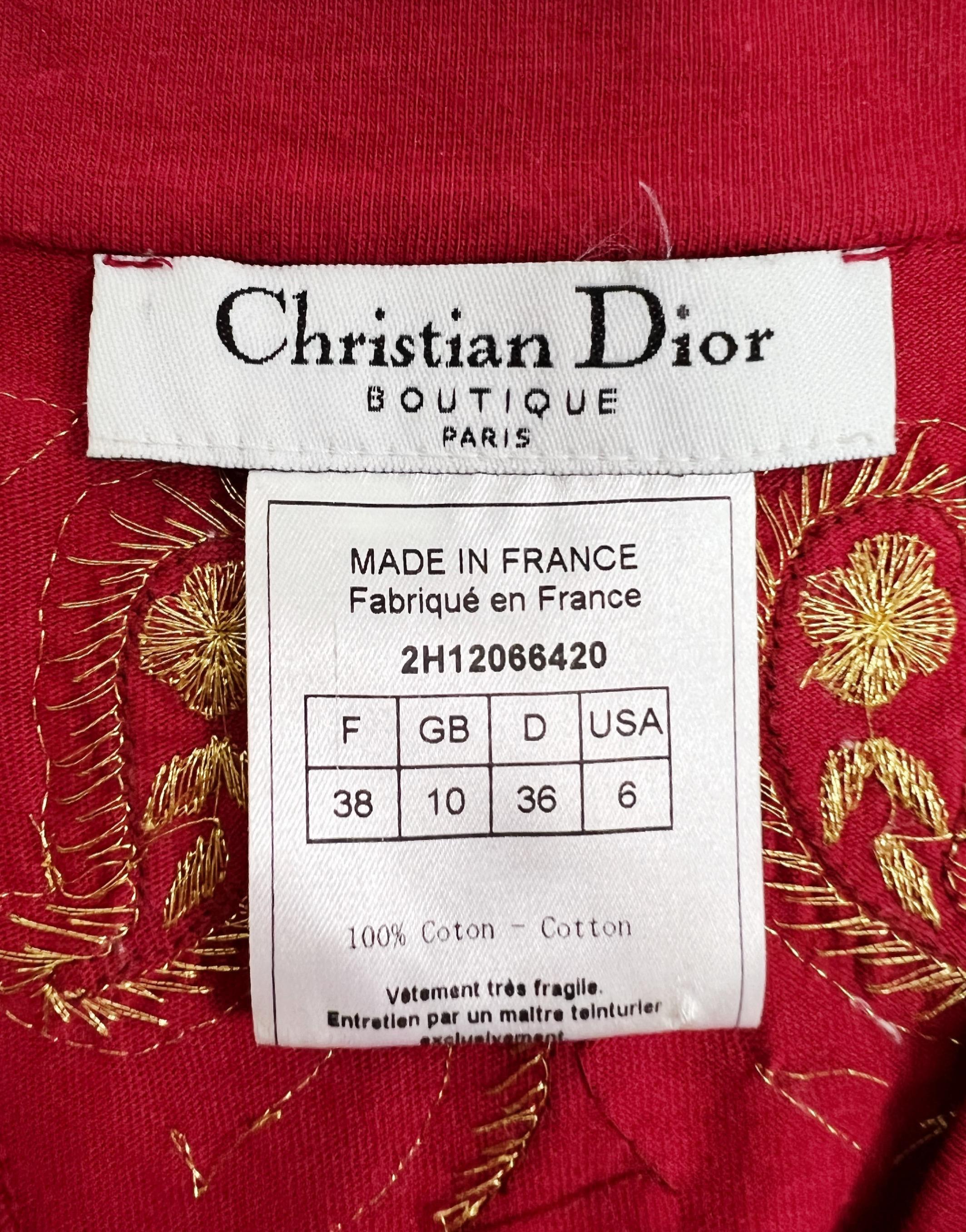 Dior - Robe brodée RTW, automne 2002 en vente 1