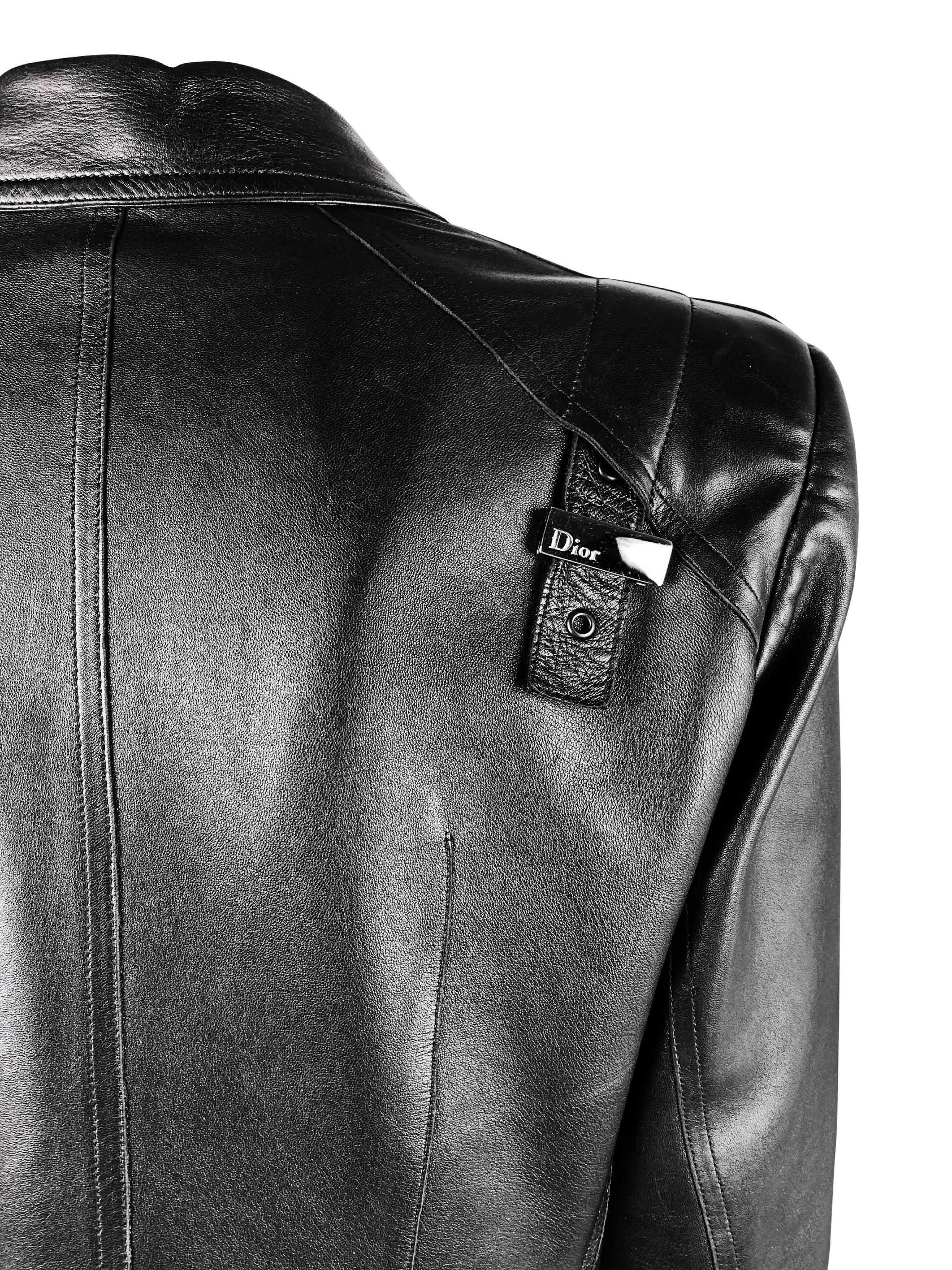 Dior Fall 2003 RTW Leather Jacket In Excellent Condition In Prague, CZ