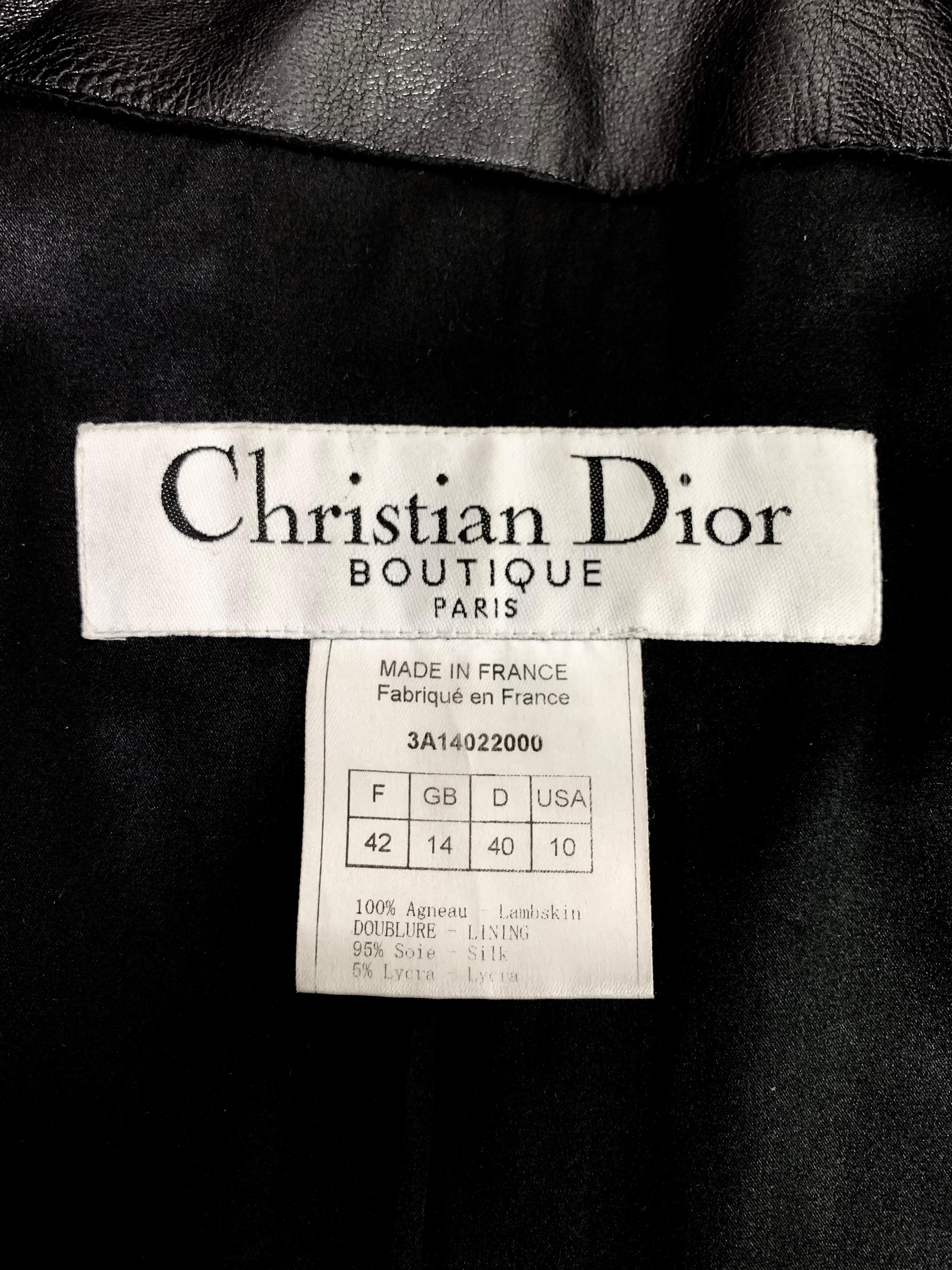 Dior Fall 2003 RTW Leather Jacket 2