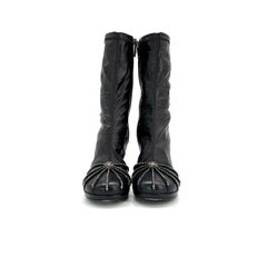 Dior Fall 2023 Crystal Embellished Chain Web Heeled Ankle Boots 38