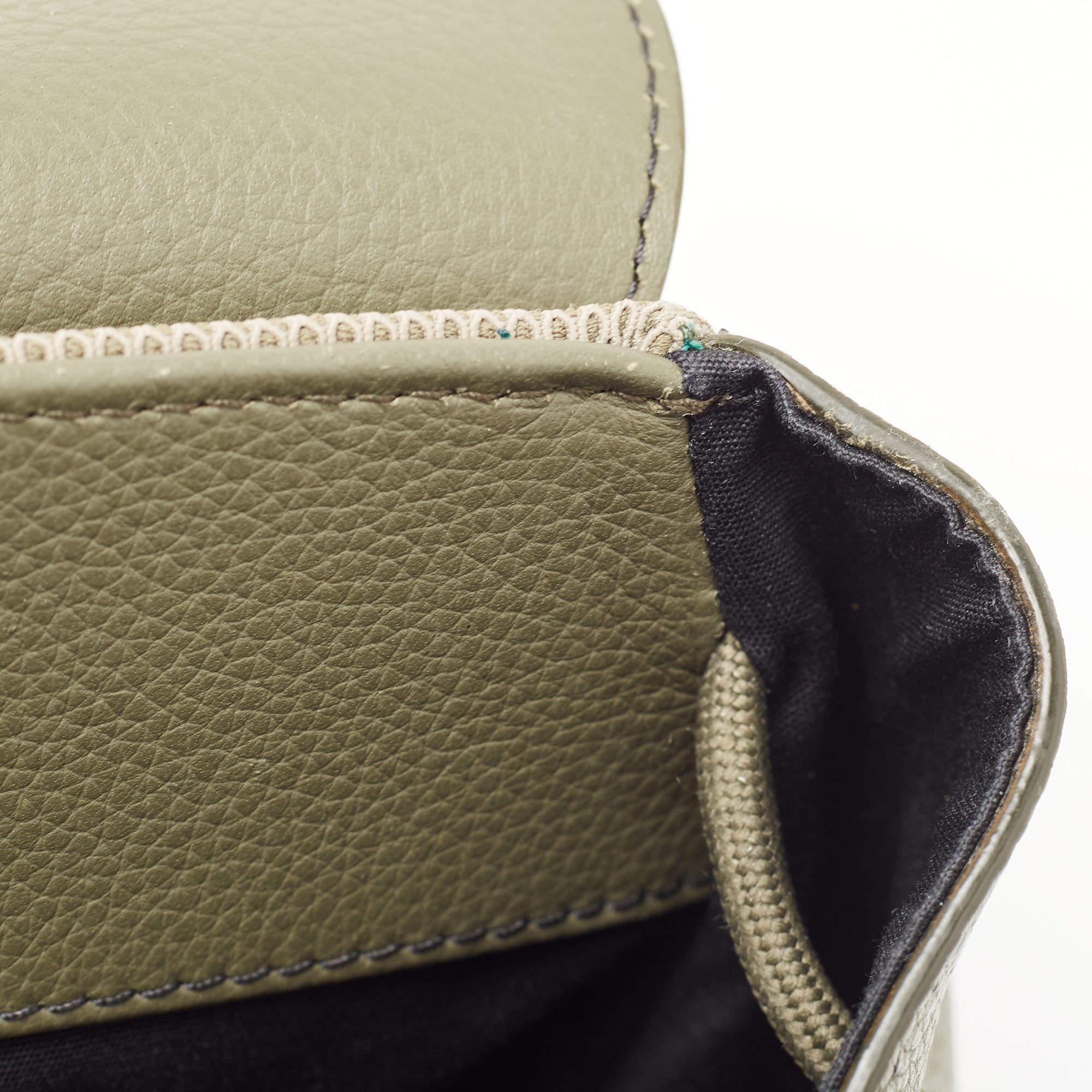 Men's Dior Fatigue Green Leather Saddle Backpack