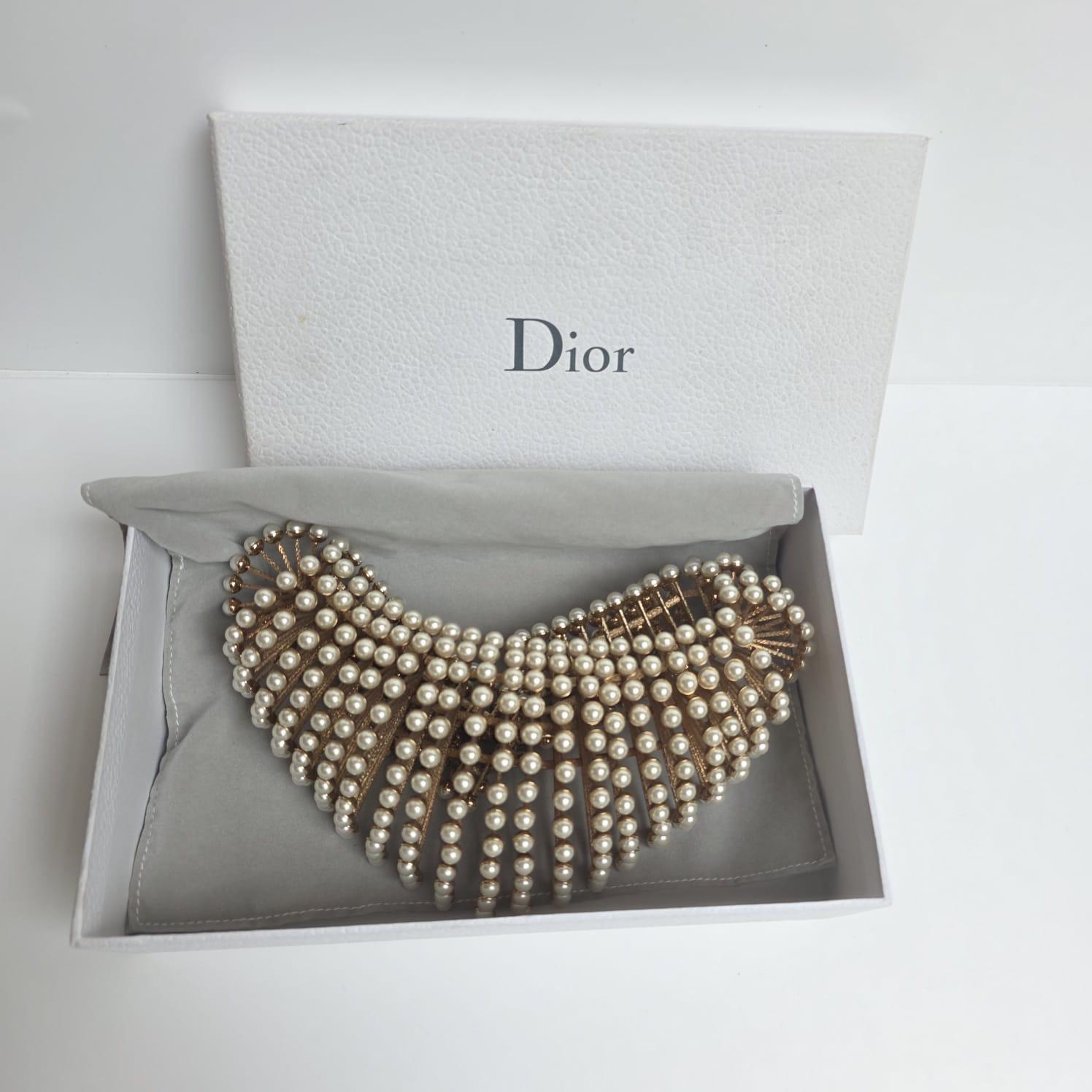 Dior Kunstperlen große Copacabana Halskette im Angebot 5