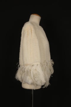Dior Feather and Mink Fur Short Jacket 36FR
