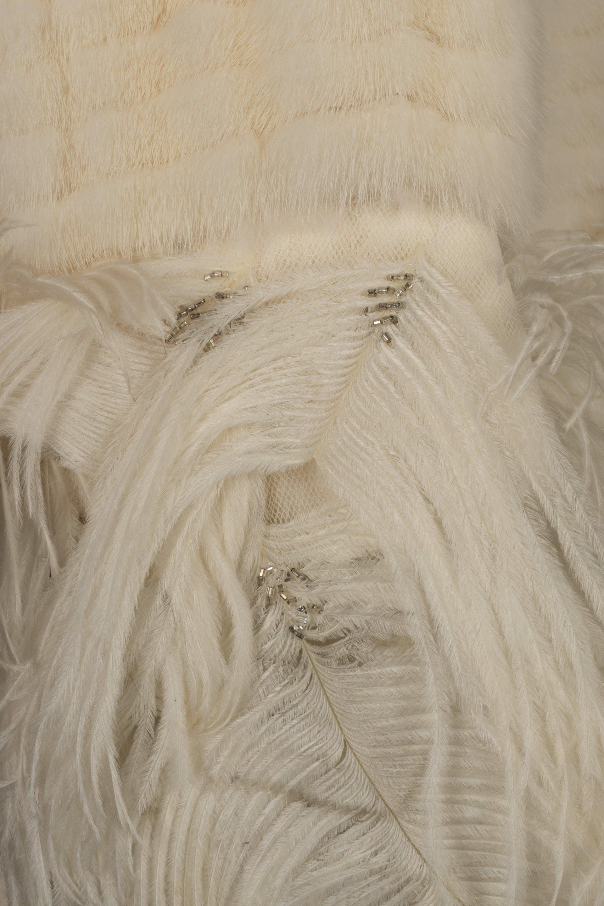 Dior Feather and Mink Fur Short Jacket 36FR For Sale 2