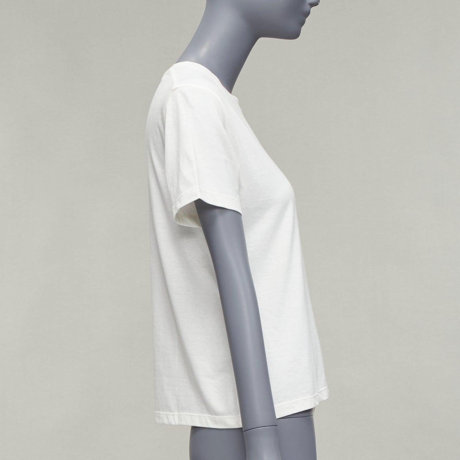 DIOR Feminity The Trap Simone De Beauvoir print white cotton linen tshirt XS In Good Condition In Hong Kong, NT