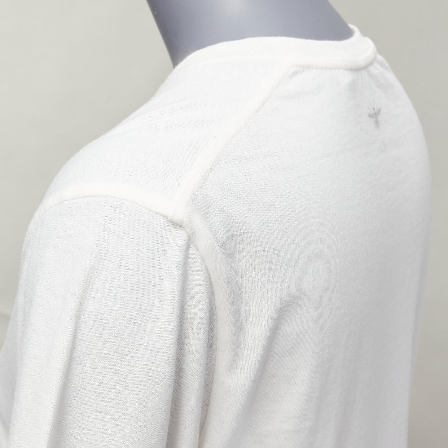 DIOR Feminity The Trap Simone De Beauvoir print white cotton linen tshirt XS For Sale 4