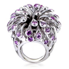Goldring von Dior Feu D'Artifice mit rosa Saphir und Diamant