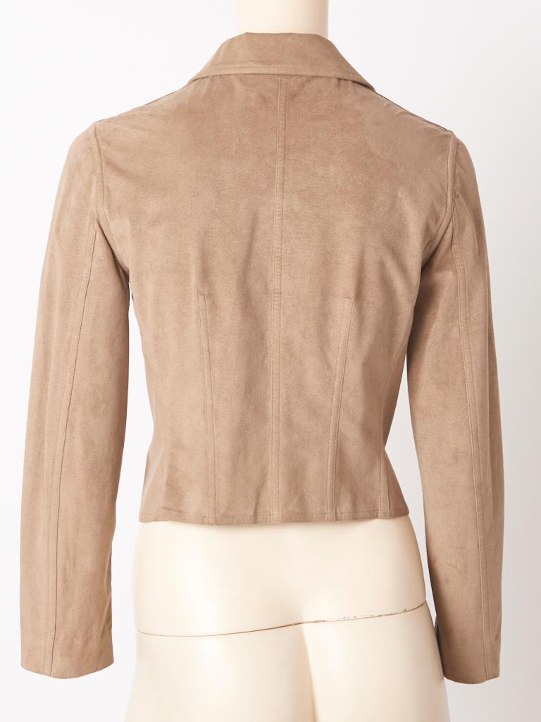 Women's Dior Fitted Suede Jacket with Metal Detail For Sale