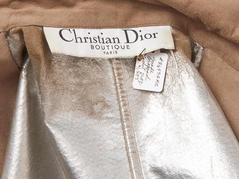 Dior Fitted Suede Jacket with Metal Detail For Sale 2