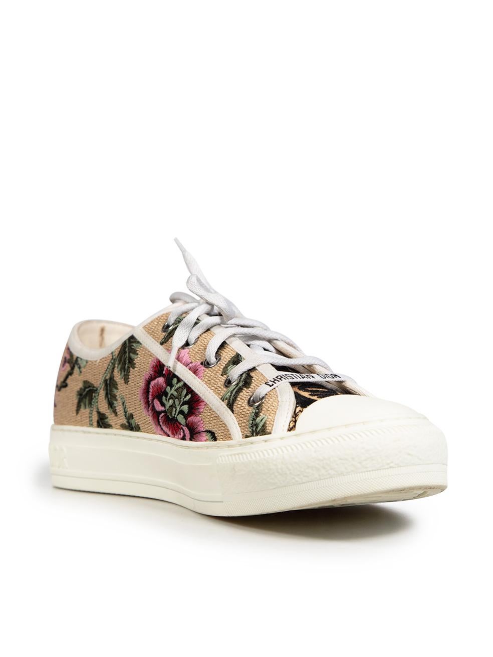 CONDITION is Very good. Minimal wear to trainers is evident. Minor discolouration mark on the inner lining of the back counters of both shoes and on the right side of the right shoe this used Dior designer resale item. The item comes with dust bag