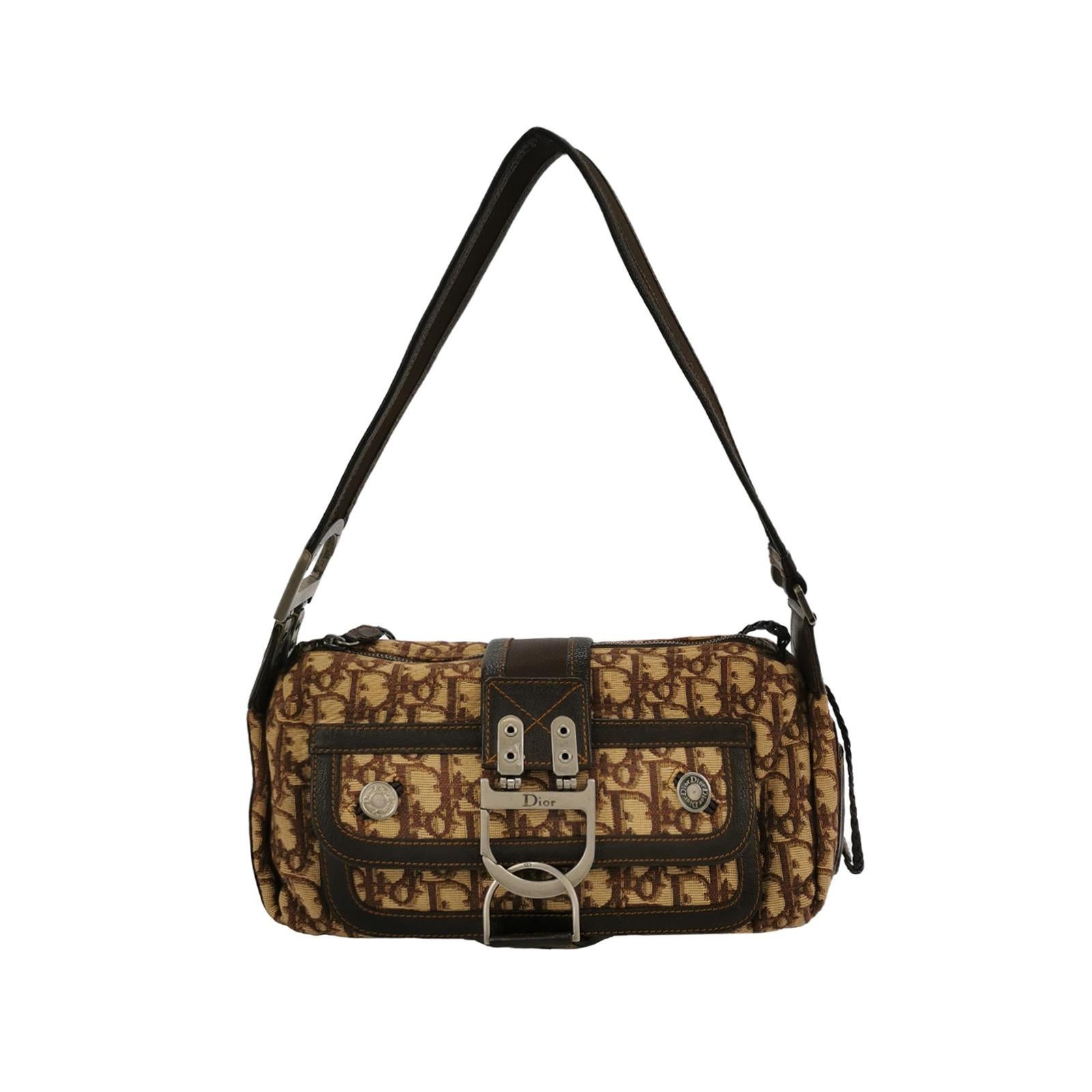 Dior Flight Medium Brown Oblique Monogram Shoulder Bag