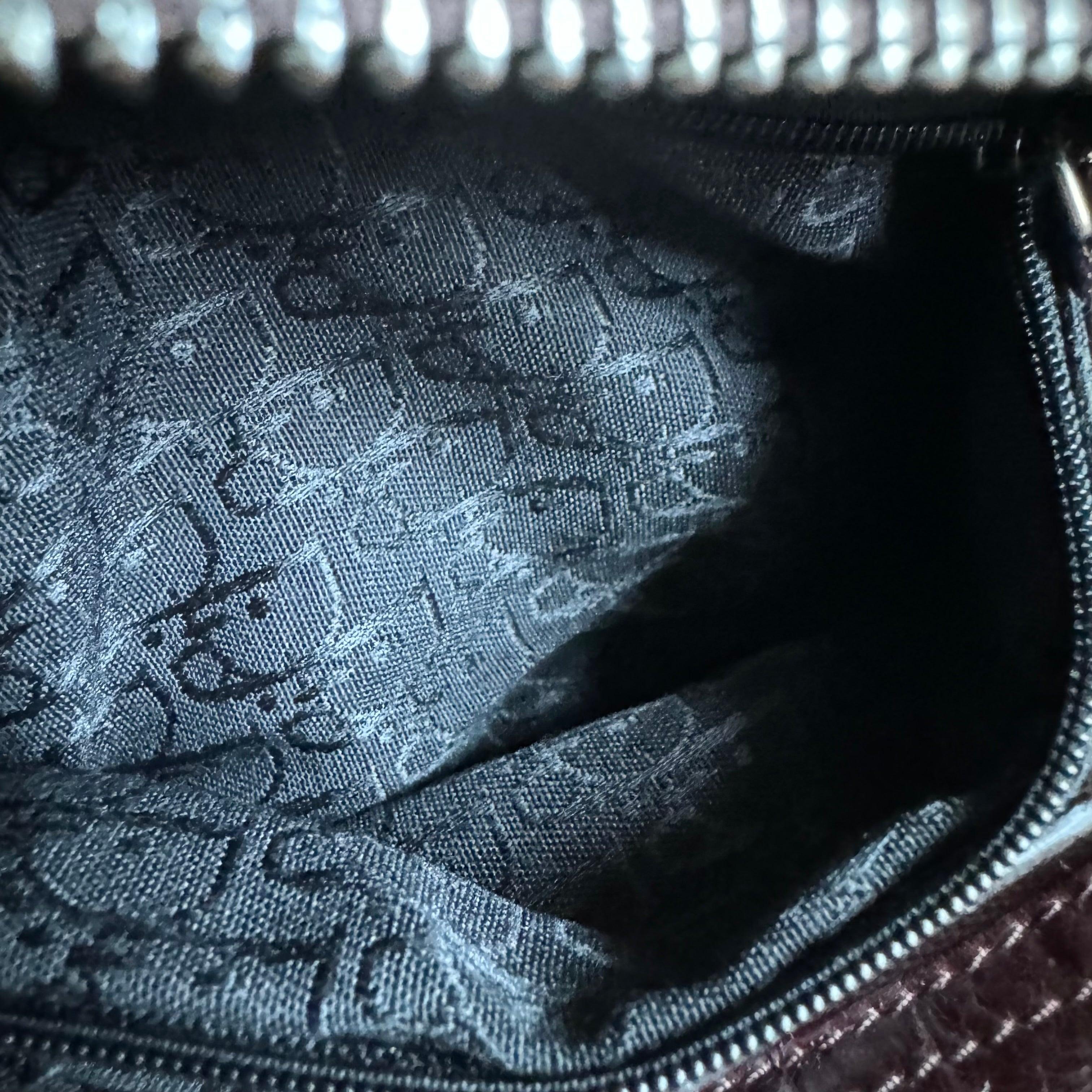 Dior Flight Medium Shoulder Bag Wine Burgundy Crumpled Patent Lambskin Leather For Sale 14