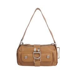 Dior Flight Medium Tan Brown Calfskin Leather Shoulder Bag
