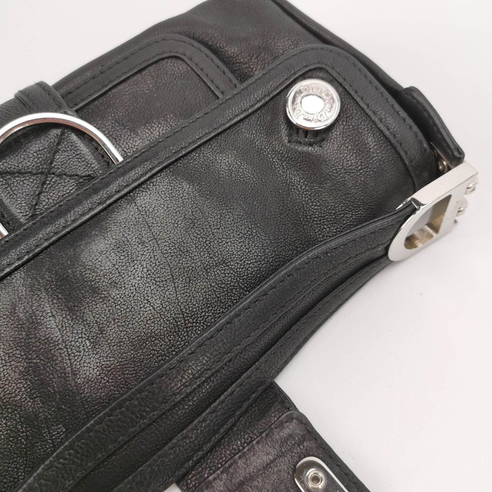 Dior Flight Mini Pochette in pelle nera in vendita 7