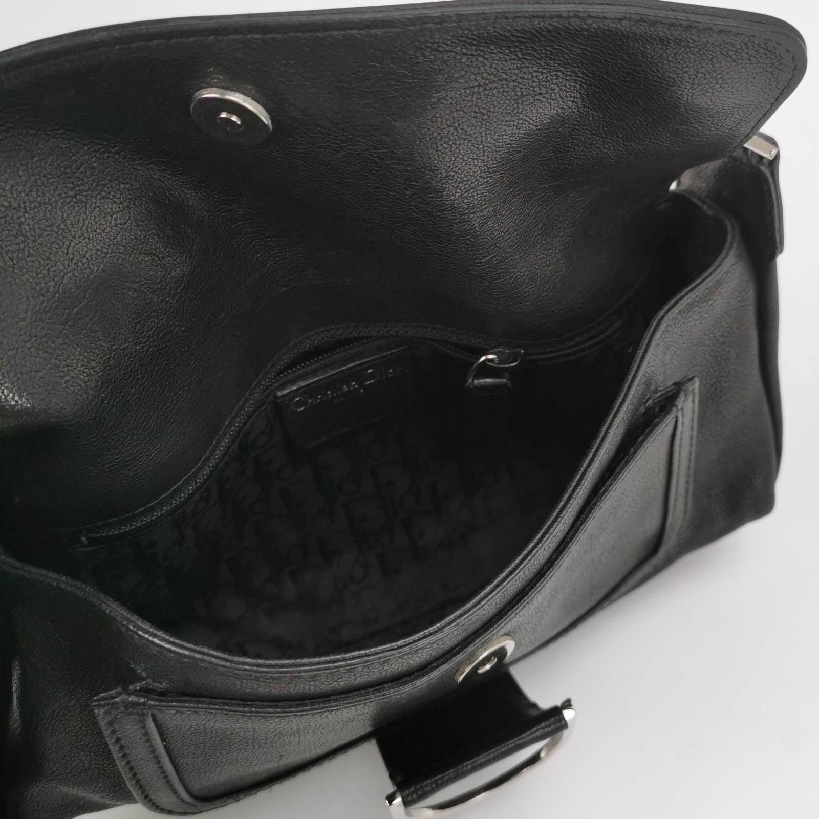 Dior Flight Mini Pochette in pelle nera in vendita 1