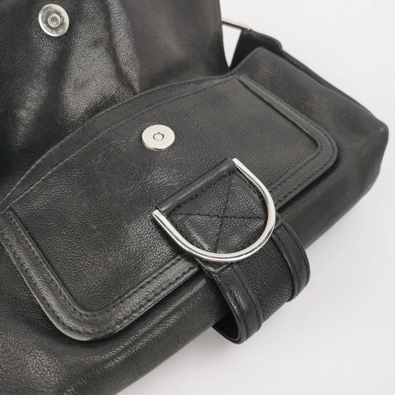 Dior Flight Mini Pochette in pelle nera in vendita 3