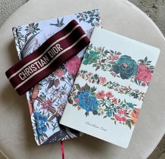 Dior Floral Notebooks with Burgundy Band 2-piece set limited