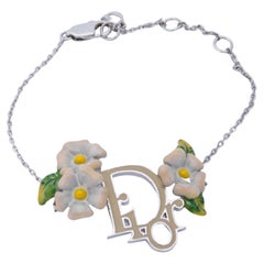 Dior Floral Oblique Logo Galliano Bracelet