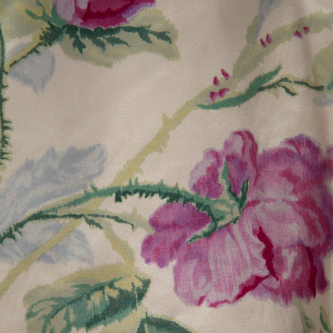 Dior Floral Silk Pencil Midi Dress Size M In Good Condition In London, GB
