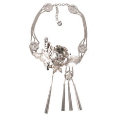 Dior Flower and Butterfly Silvery Necklace, 2003