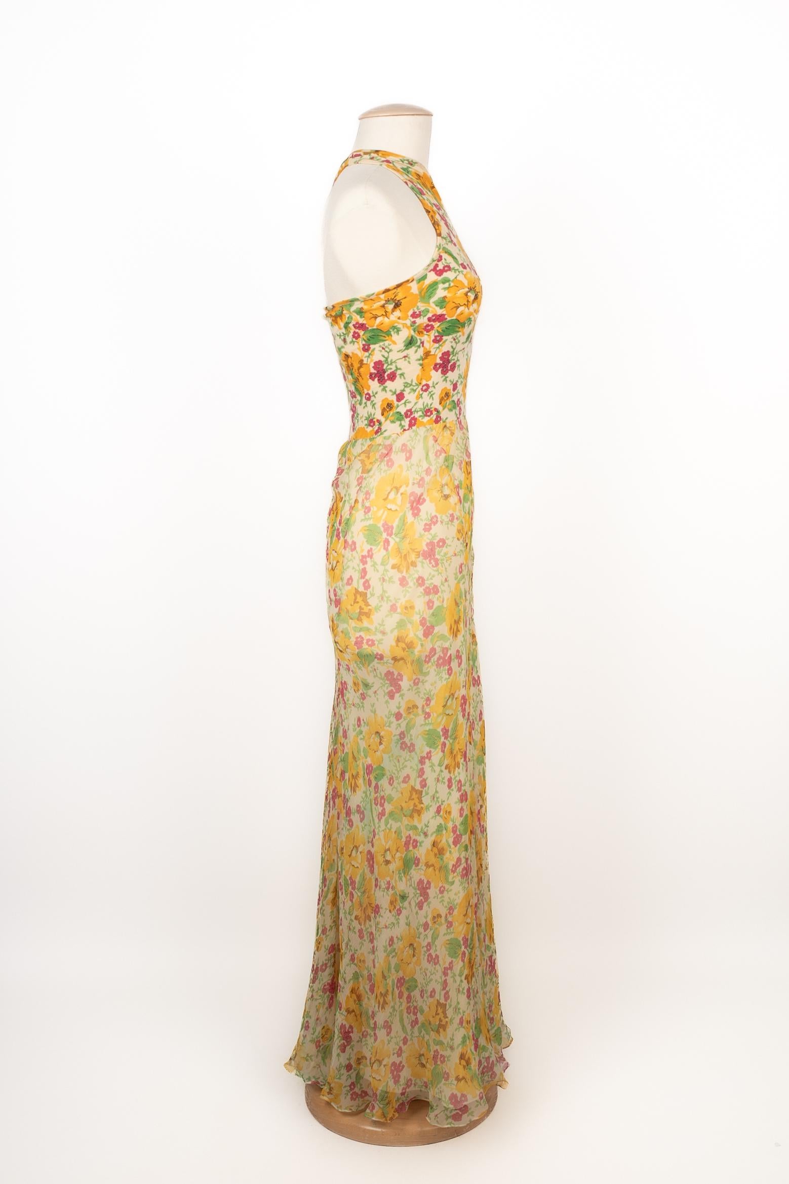 Beige Dior flower dress For Sale