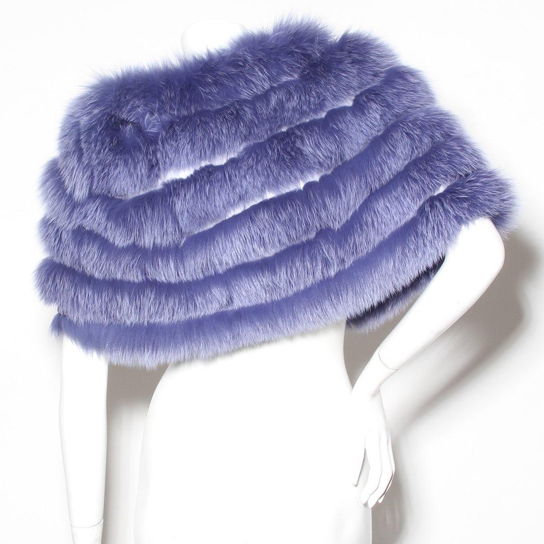 Purple Dior Fox Fur Capelet