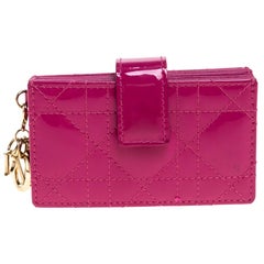 Dior Two Tone Pink Cannage Leather Lady Dior Rendez-Vous Wallet For ...