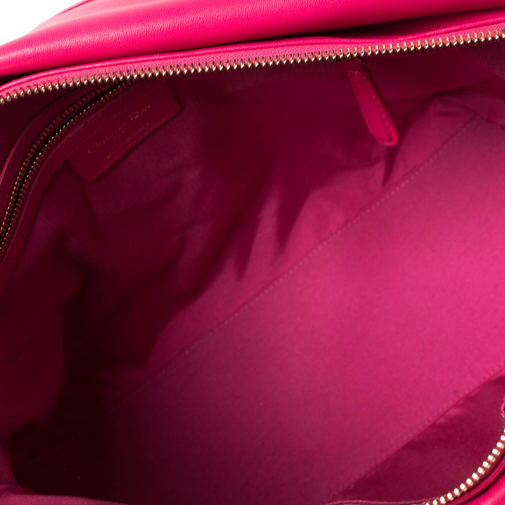 Dior Fuchsia Cannage Quilted Leather Granville Tote 2