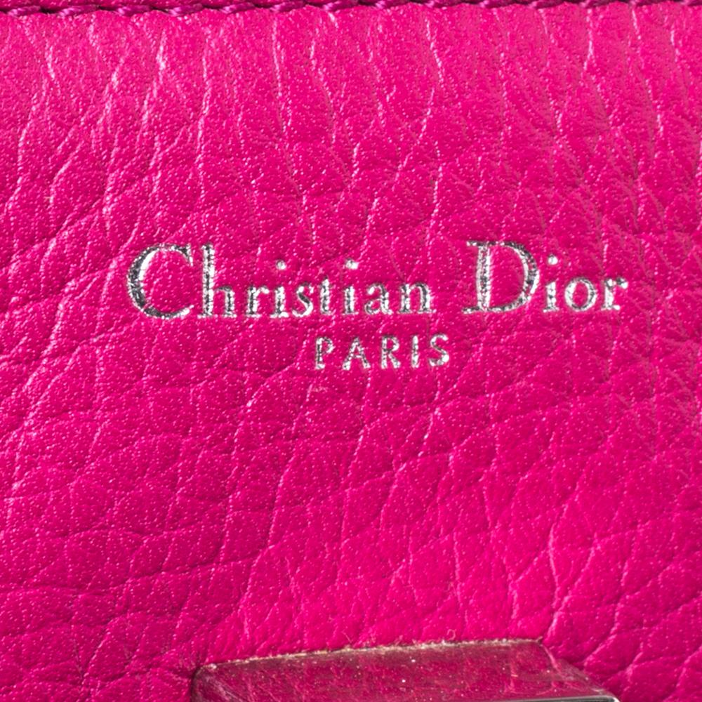 Dior Fuchsia Leather Medium Diorever Tote 5