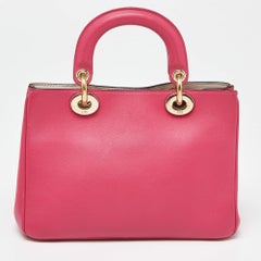 Dior Fuchsia Leather Mini Diorissimo Tote