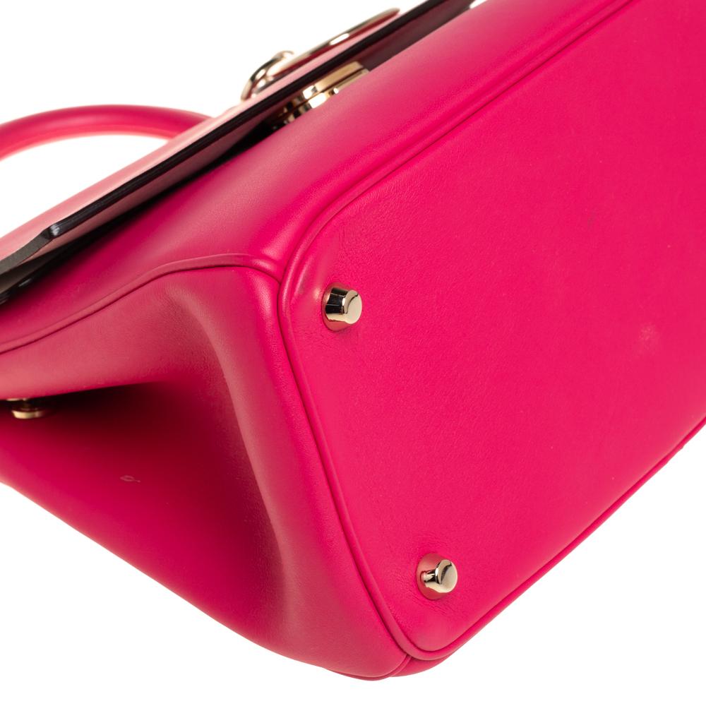 Dior Fuchsia Leder Small Be Dior Flap Top Handle BagDiese Be Dior Tasche aus der 5