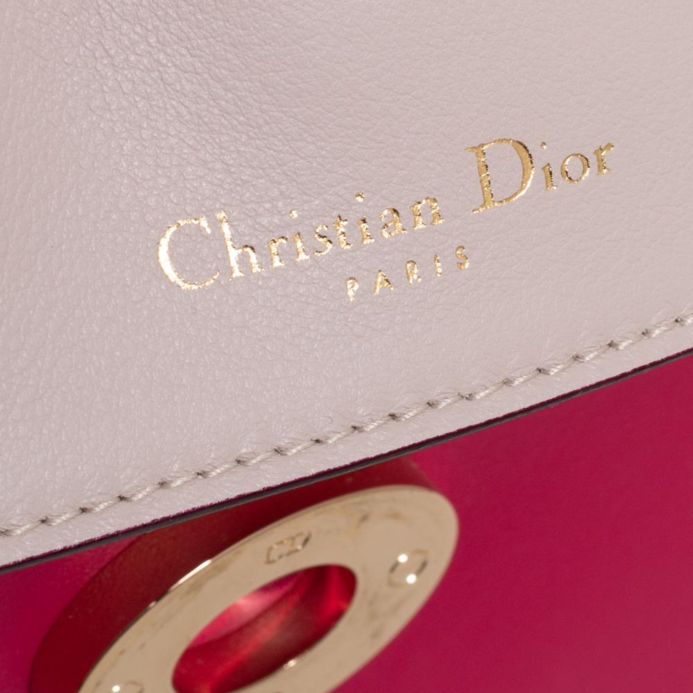 Dior Fuchsia Leder Small Be Dior Flap Top Handle BagDiese Be Dior Tasche aus der 1