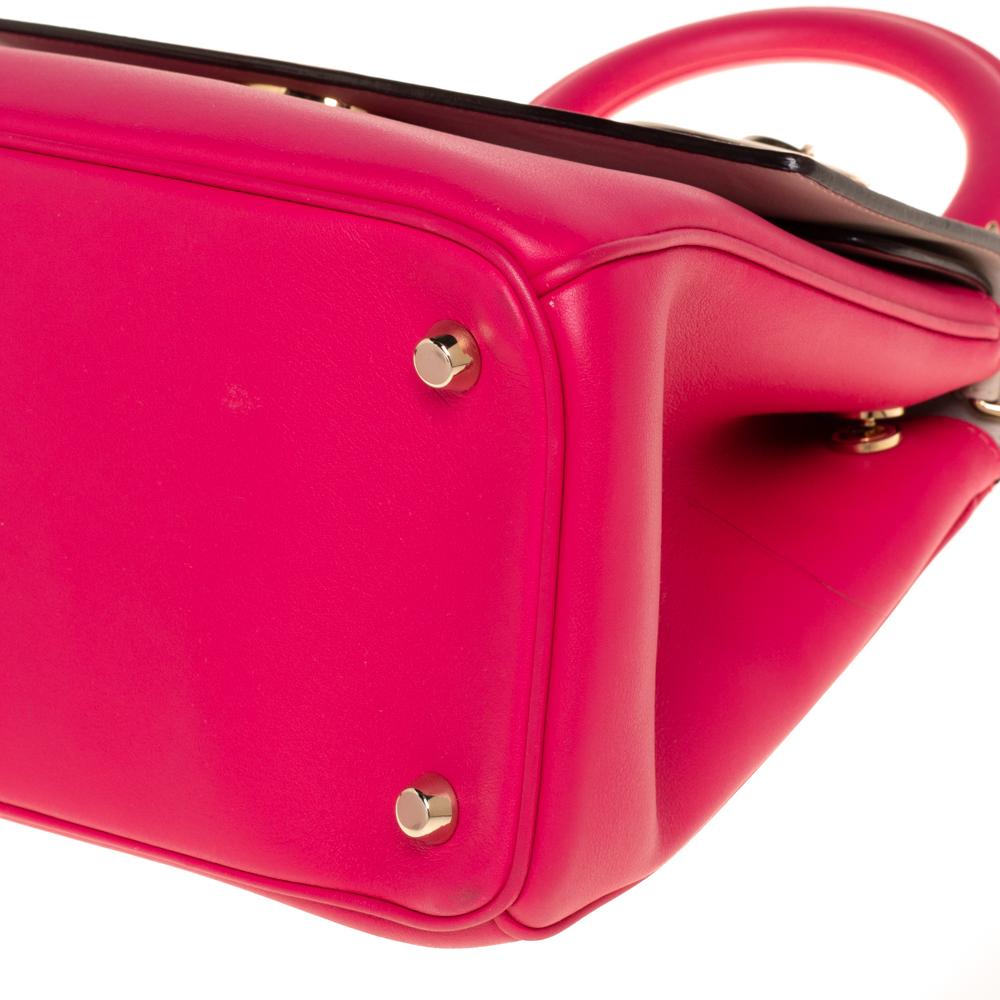 Dior Fuchsia Leder Small Be Dior Flap Top Handle BagDiese Be Dior Tasche aus der 4