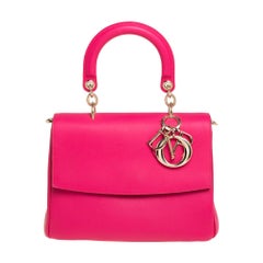 Dior Fuchsia Leather Small Be Dior Flap Top Handle BagThis Be Dior bag from the 