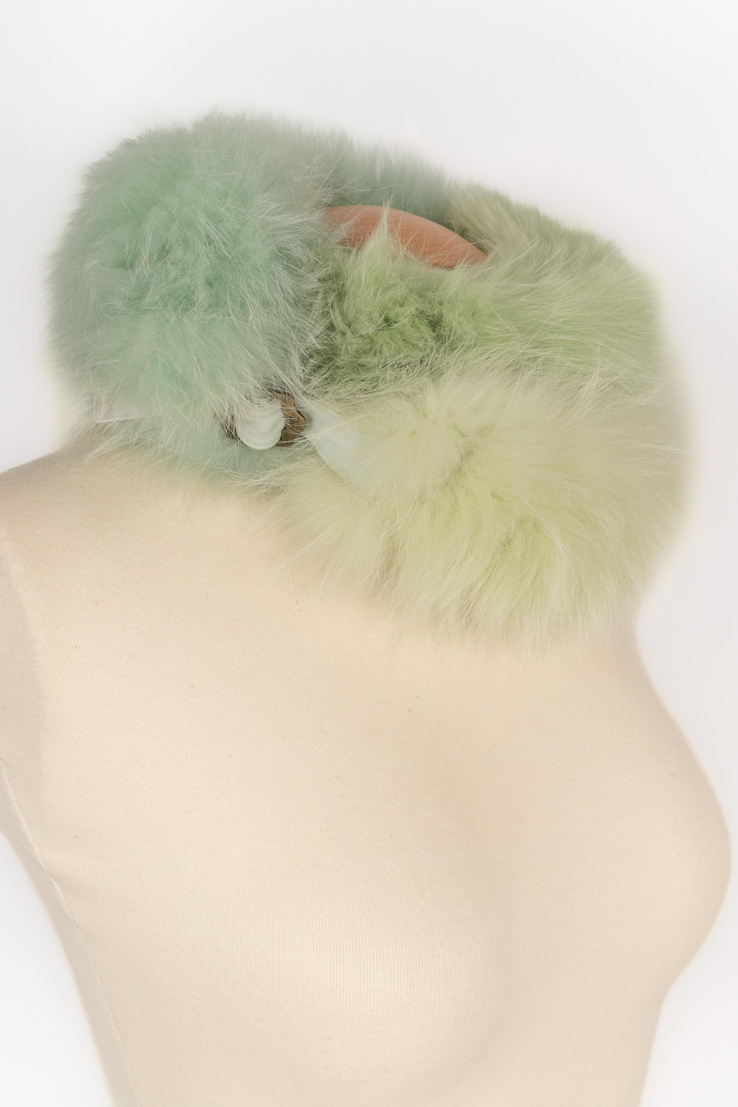 Beige Dior fur stole For Sale