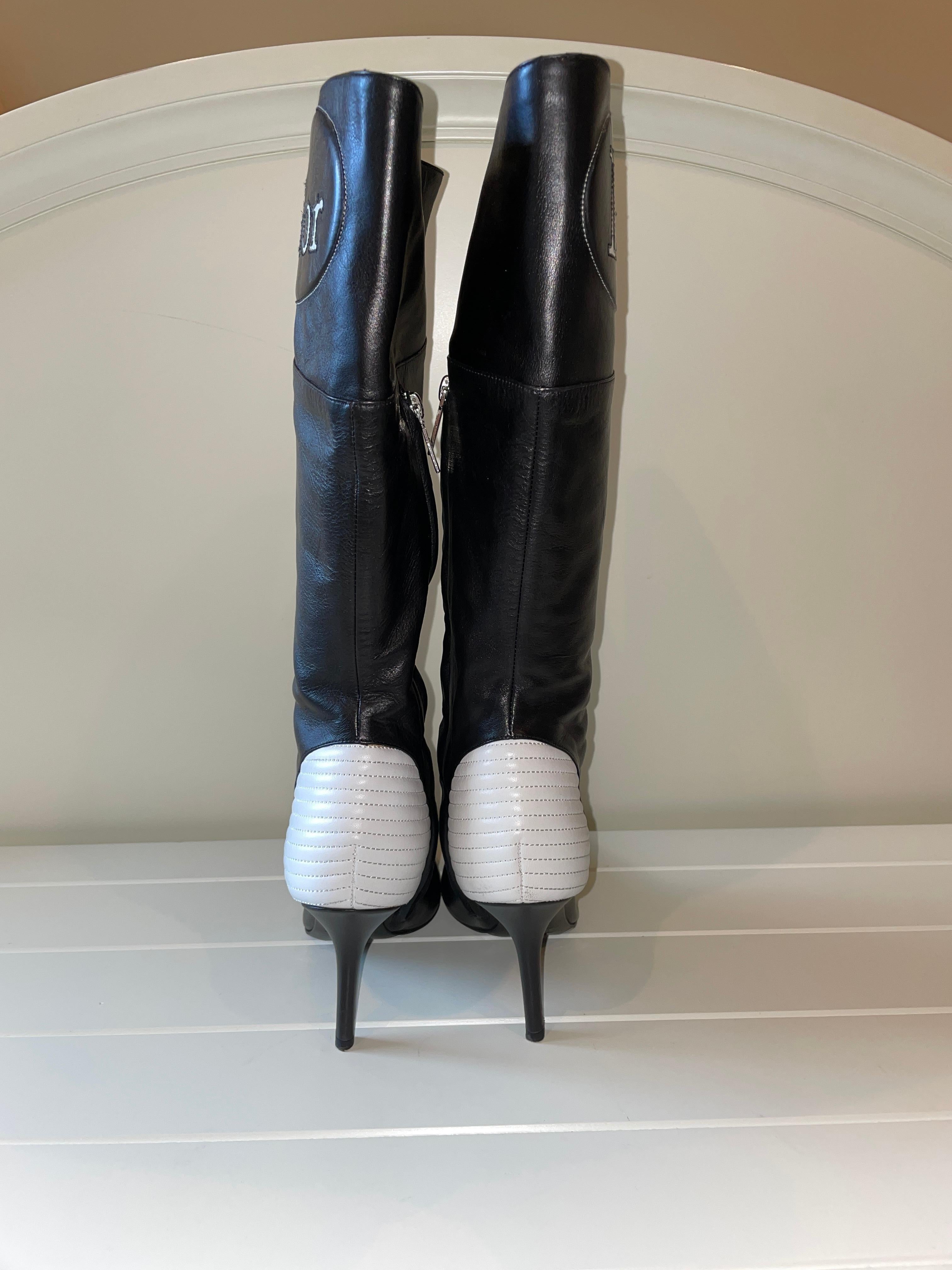 DIOR GALLIANO '01 moto boots In Excellent Condition In Leonardo, NJ