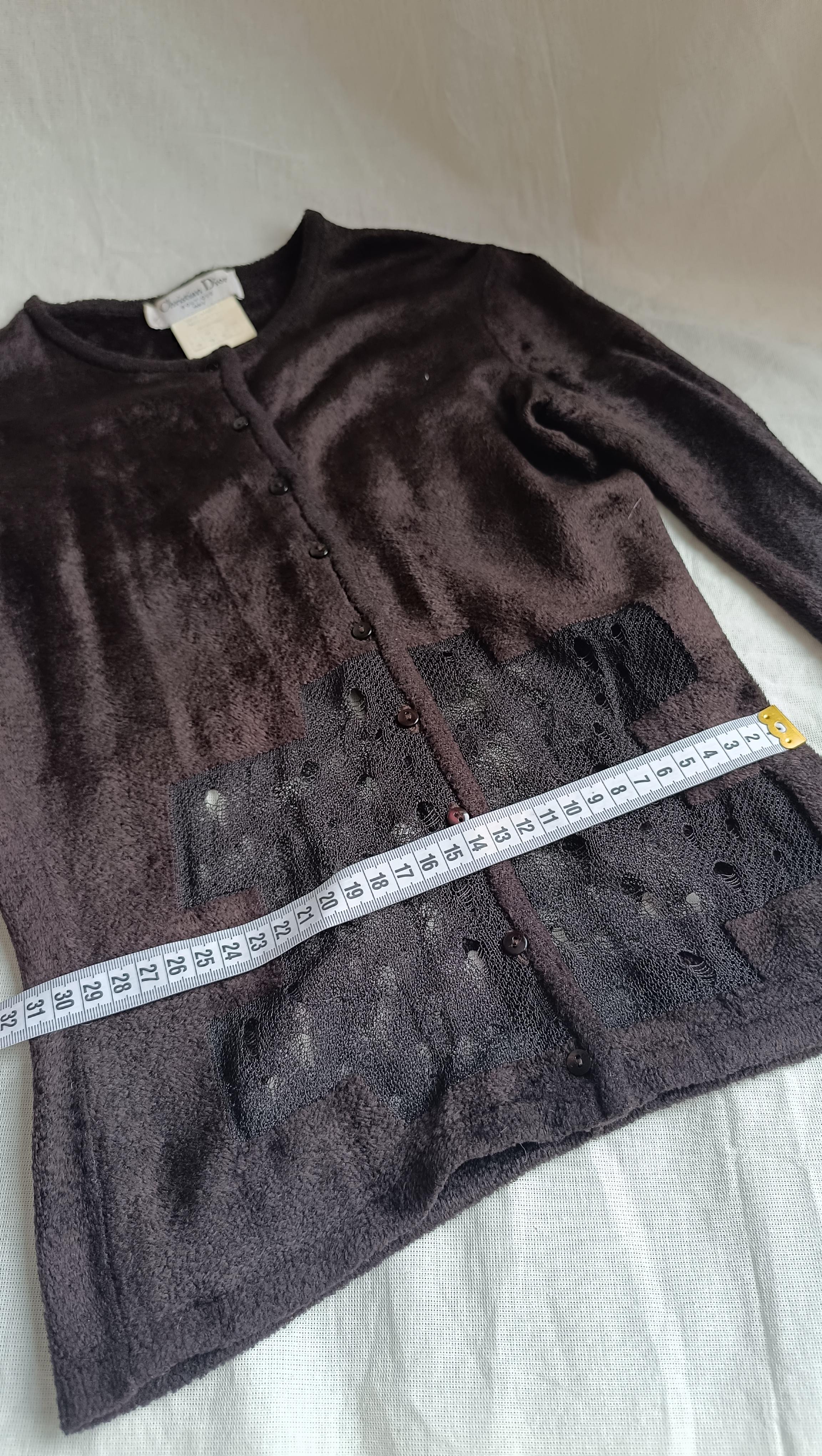 Dior & Galliano 2001 viscose cardigan y2k 2000s Size very small 38 FR, 6 US  For Sale 7