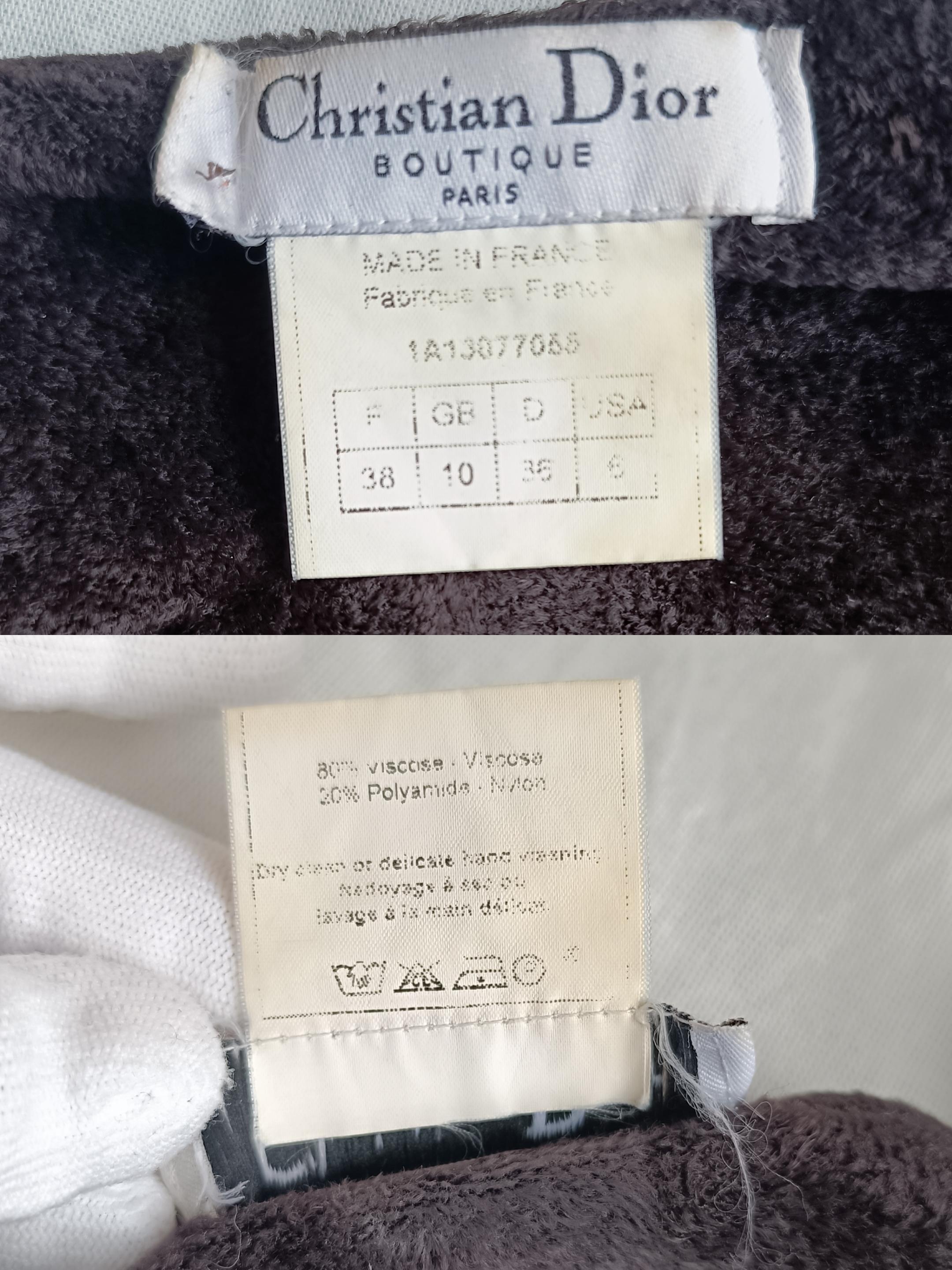 Dior & Galliano 2001 viscose cardigan y2k 2000s Size very small 38 FR, 6 US  10