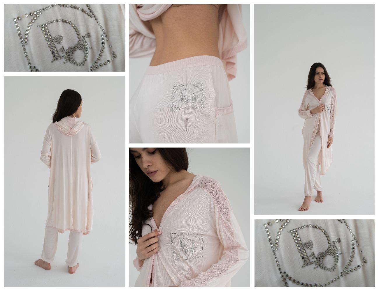 Gray Dior & Galliano 2004 pink logo home suit FR 38 USA 6 pajamas Barbie For Sale