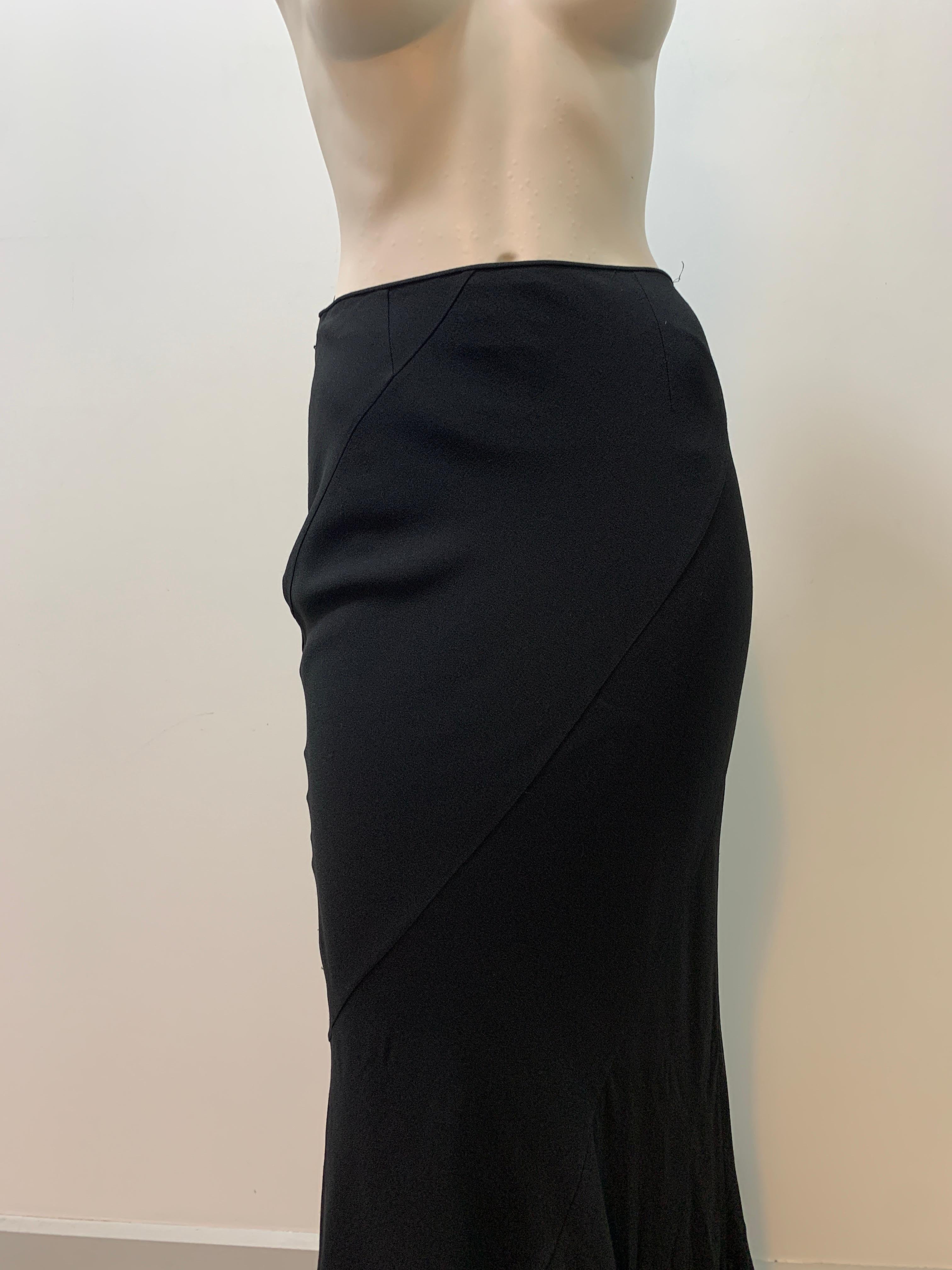 Black Christian Dior & John Galliano 2007 haute couture evening skirt with a train For Sale