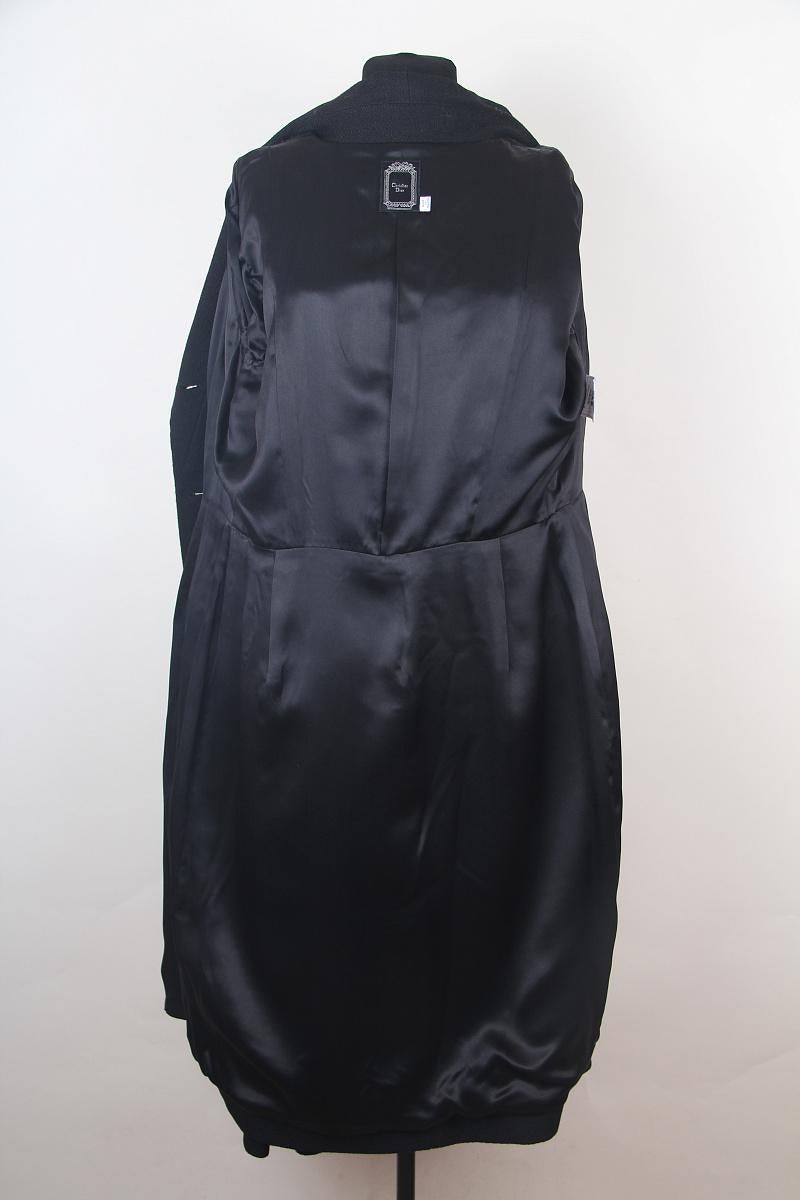 Black Dior & Galliano 2007 black wool Coat For Sale