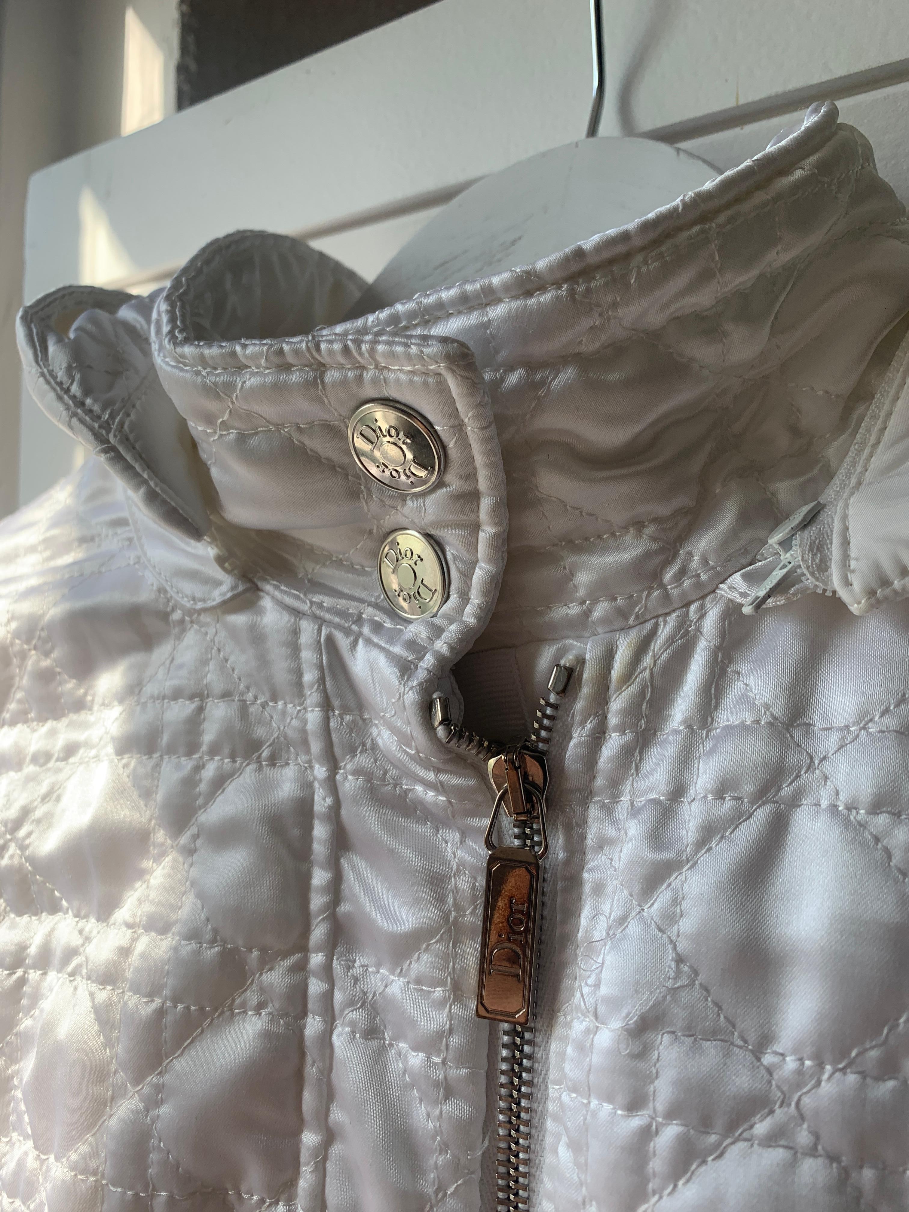 Dior & Galliano 2009 cannage windbreaker jacket FR 38 USA 6 y2k 2000s For Sale 5