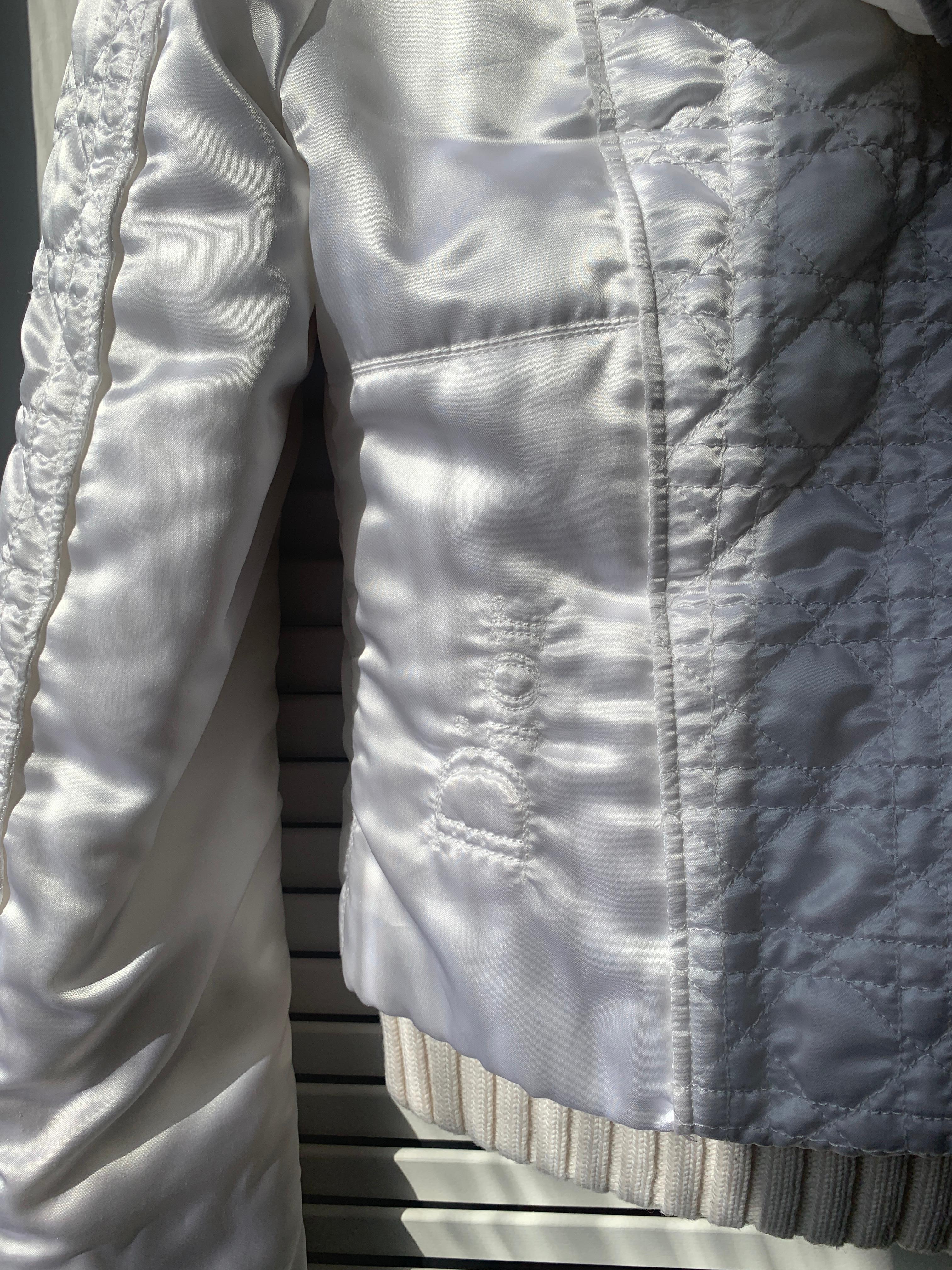 Dior & Galliano 2009 cannage windbreaker jacket FR 38 USA 6 y2k 2000s For Sale 7