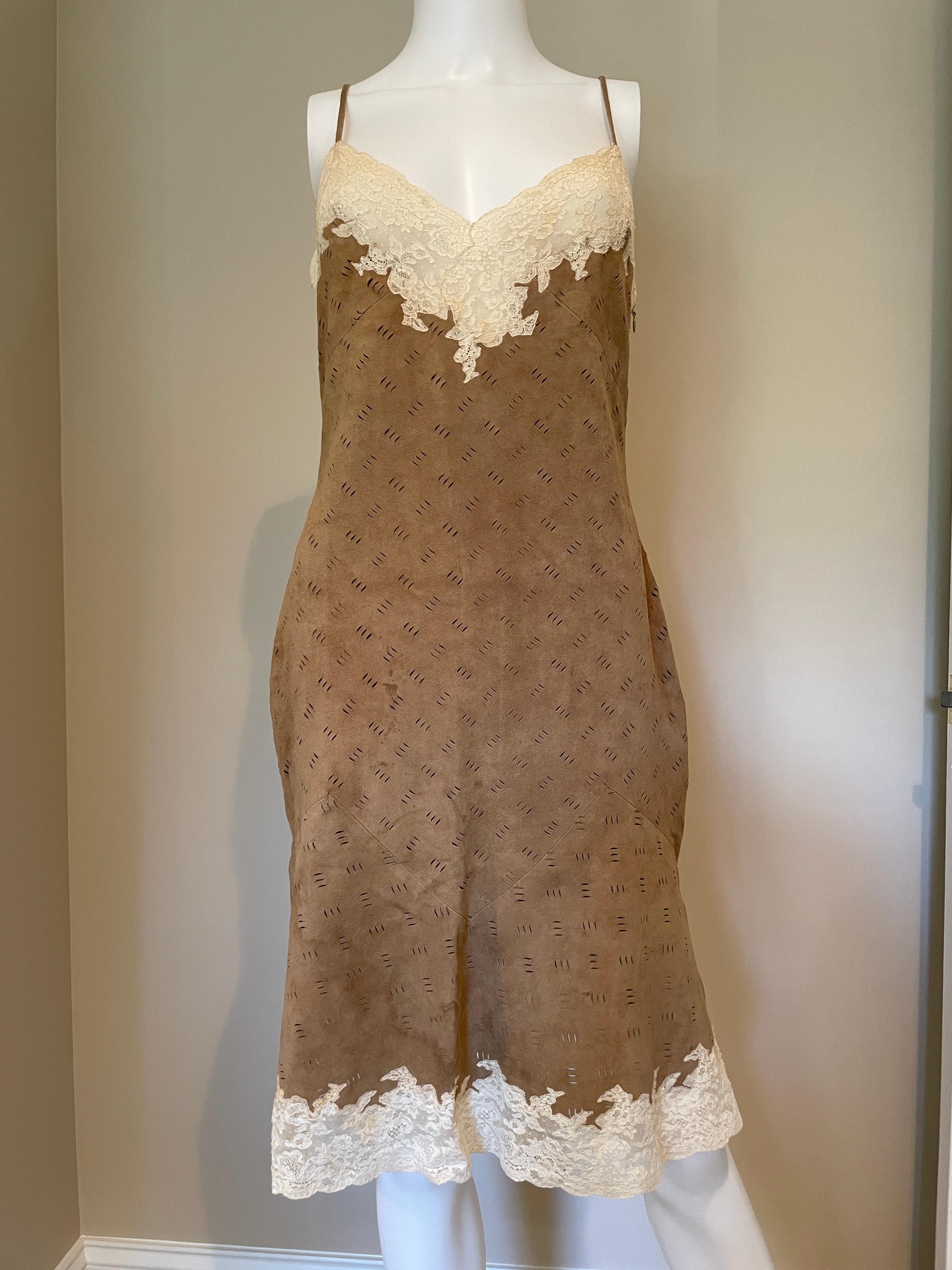 Women's DIOR GALLIANO '99 suede dress