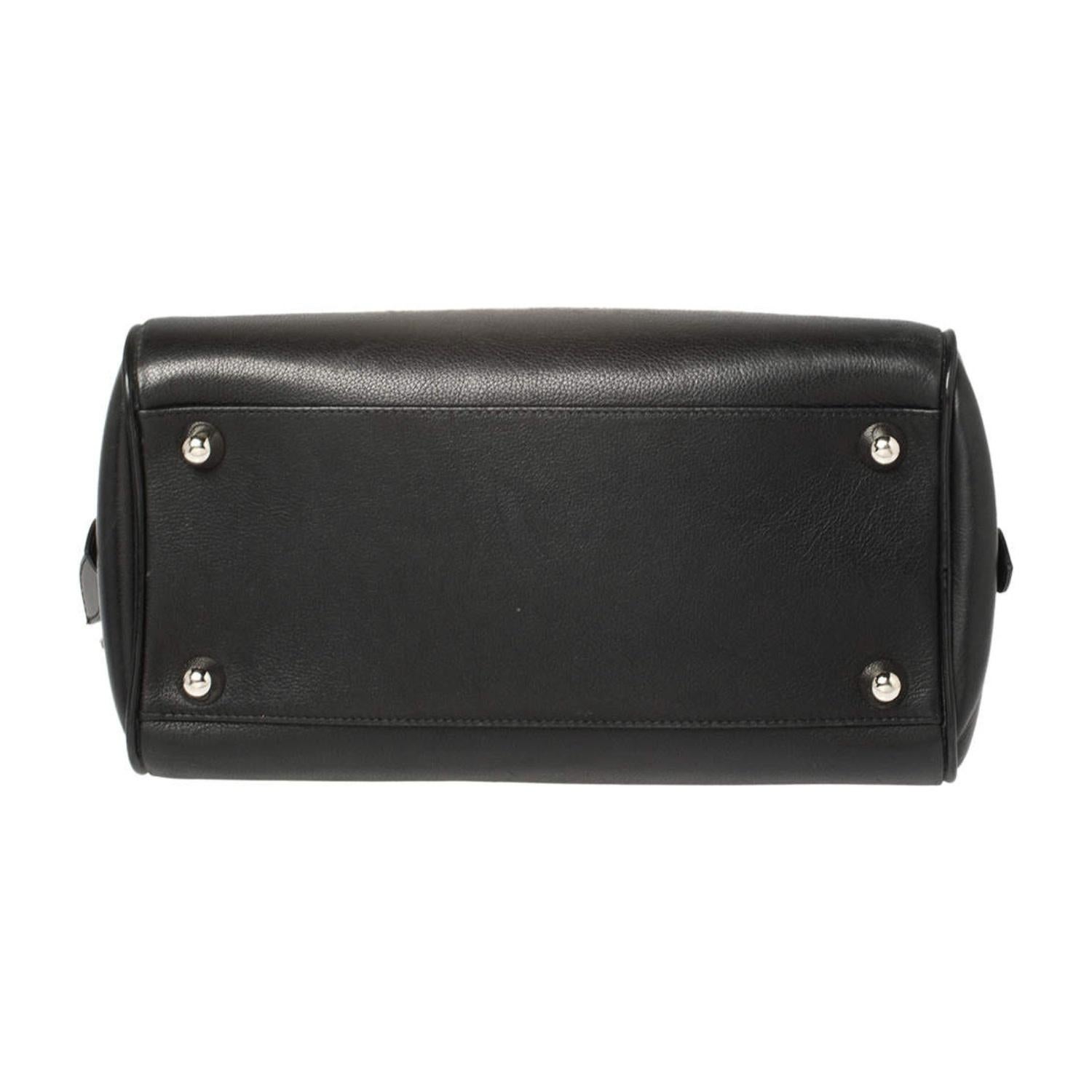 Women's Dior Galliano Black Leather Chain Gambler Boston Bag For Sale