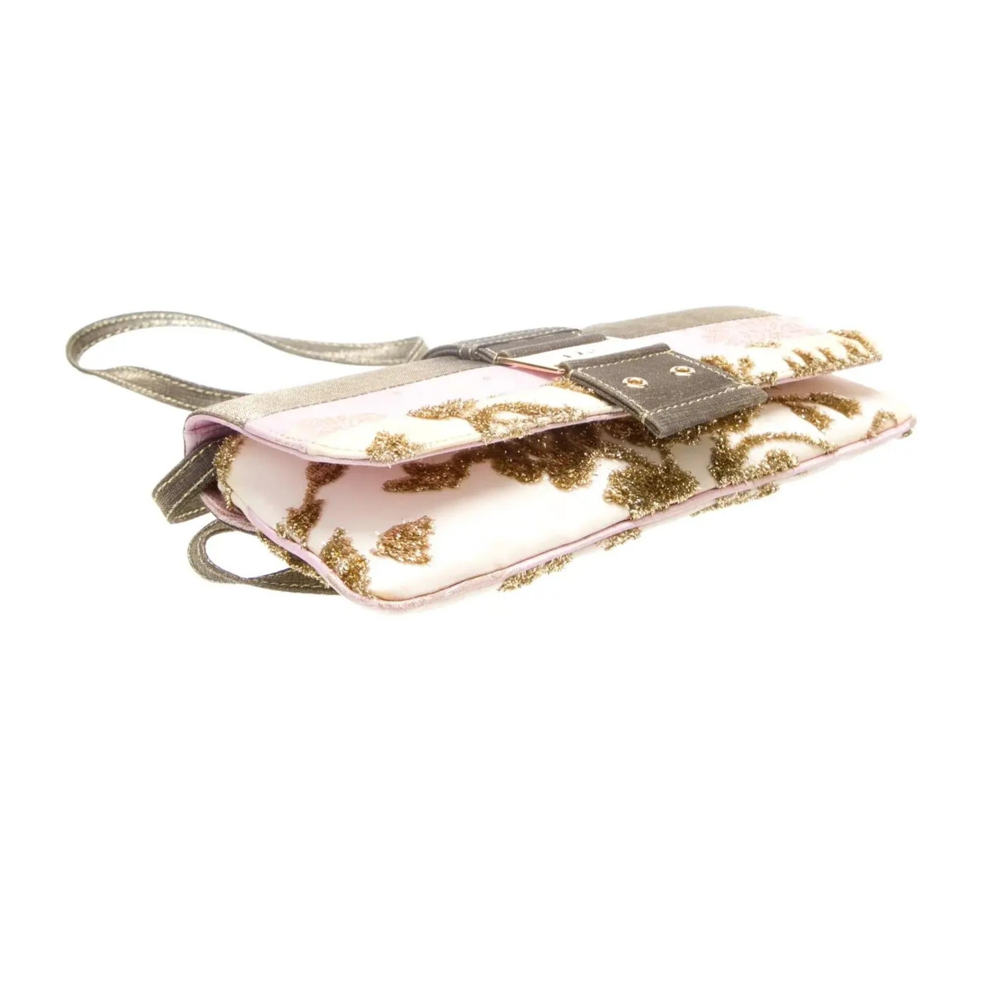 Beige Dior Galliano Street Chic Opera Clutch Bag Pink For Sale