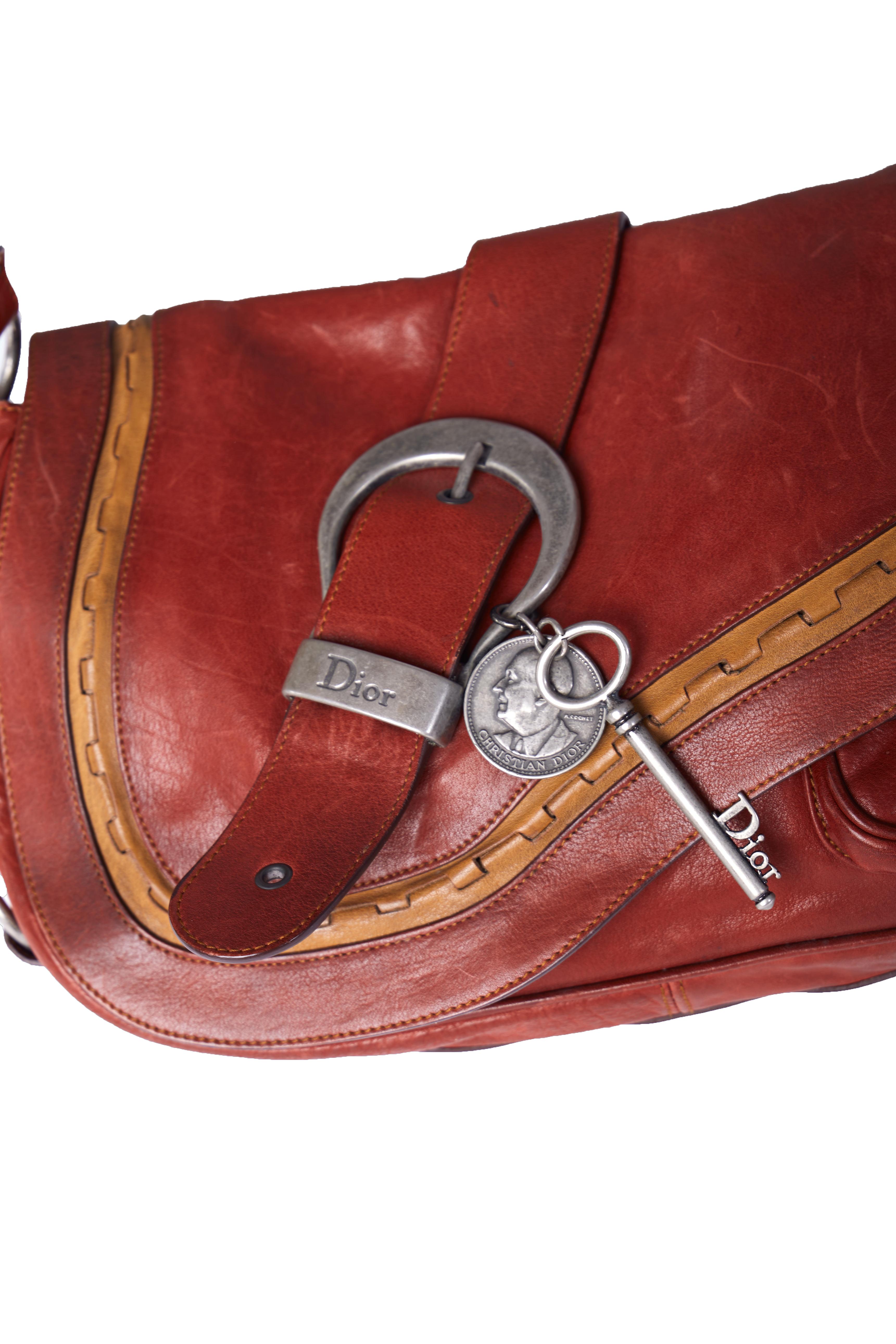 Marron sacoche dior gaucho  2005 en vente