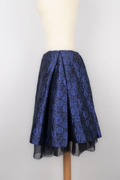 Dior Gauffering Fabric Short Skirt with Silk Lining