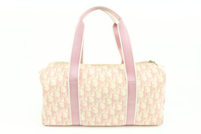 Dior Trotter Boston Bag Pink Cloth ref.131717 - Joli Closet